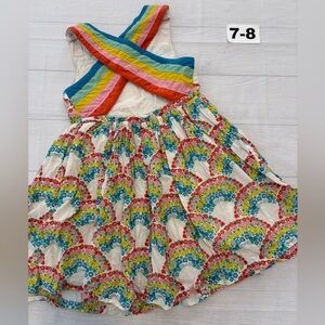 Mini Boden Rainbow Floral Kids Dress